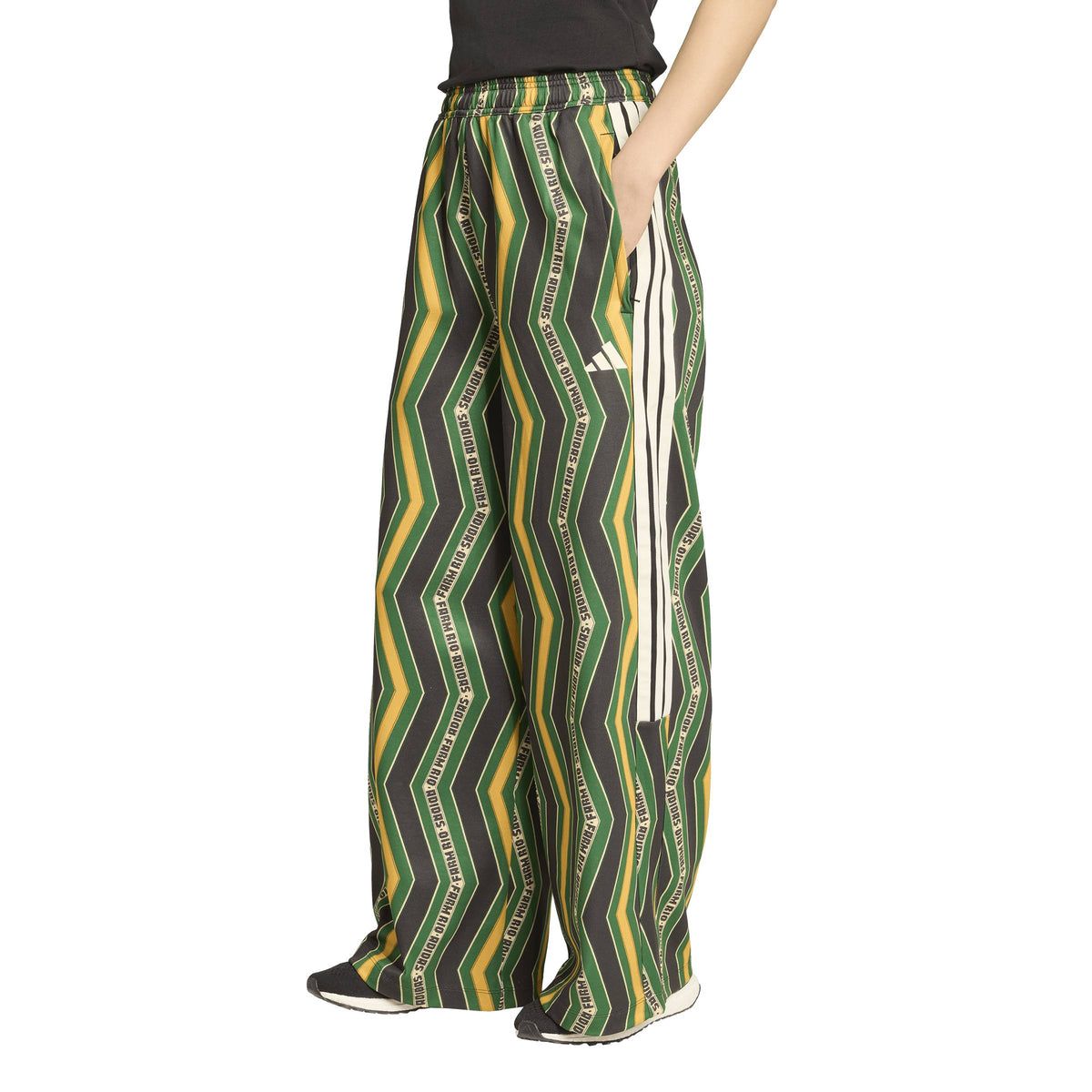 Pantaloni Donna Adidas x FARM Rio Tiro - JL8615 Nero Verde Giallo | Stile Tropical