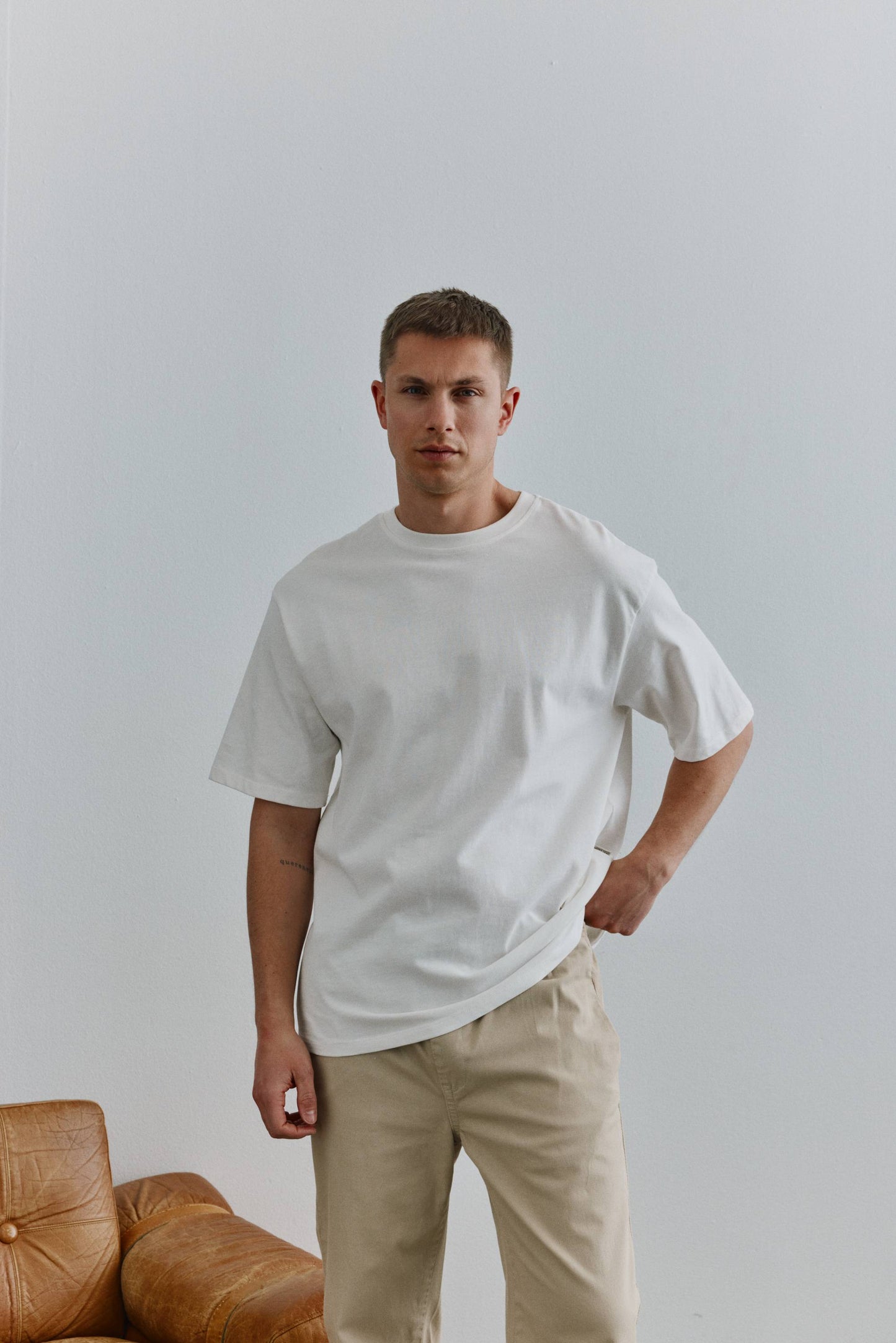 T-shirt Uomo Blend Fisher Oversize - 20718772 Bianca | Stile Streetwear Basic
