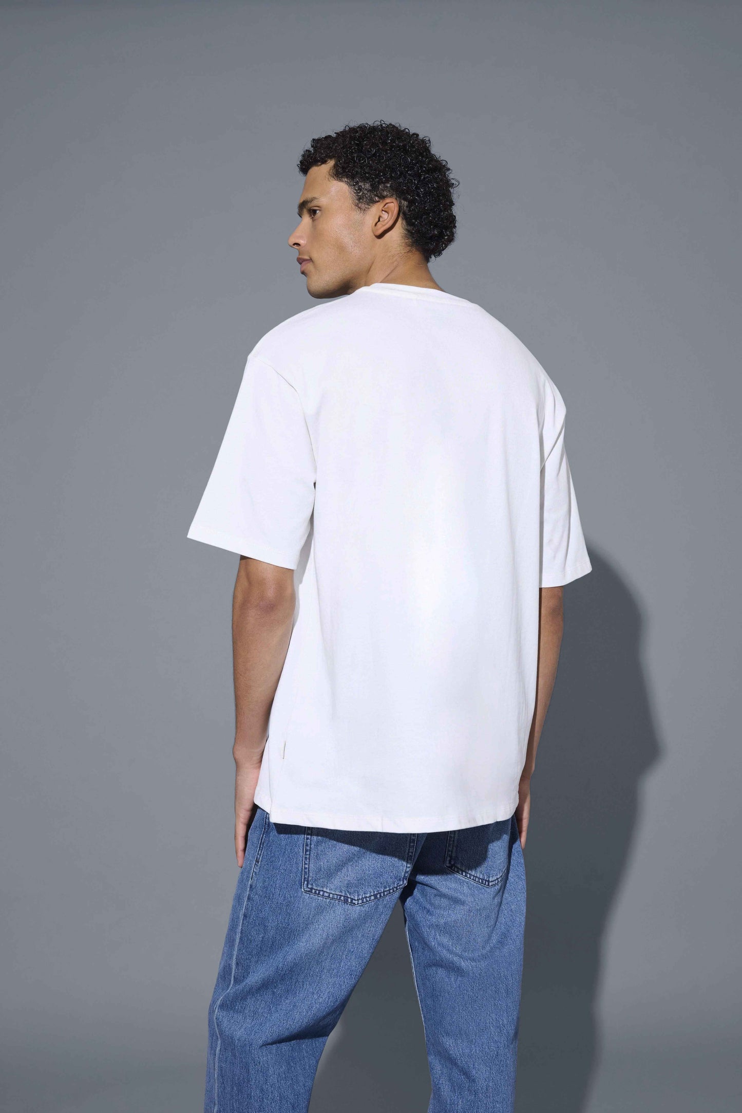 T-shirt Uomo Blend Fisher Oversize - 20718772 Bianca | Stile Streetwear Basic