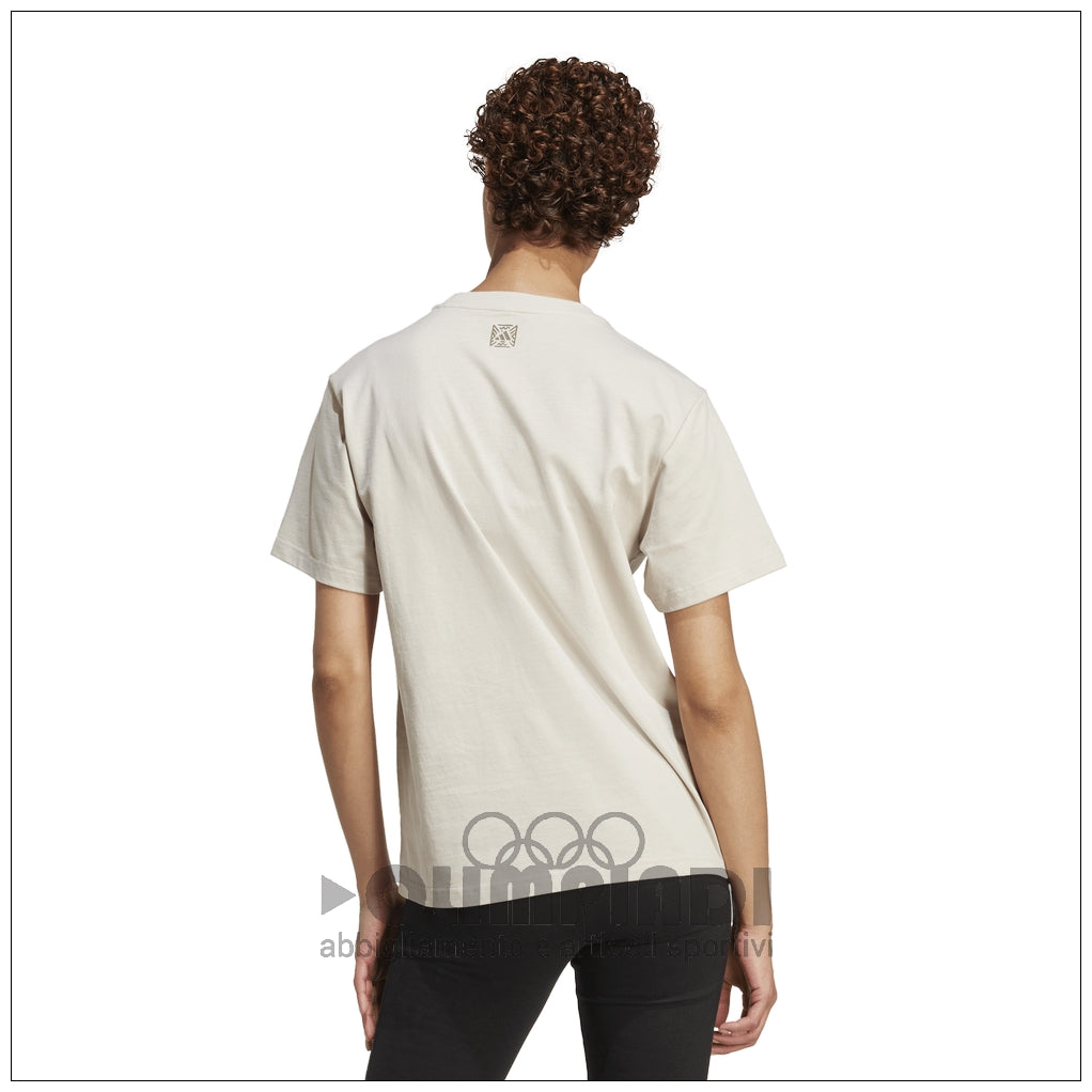 T-shirt Donna Adidas W Animal T - JM4423 Wonder Aluminum | Logo Leopardato