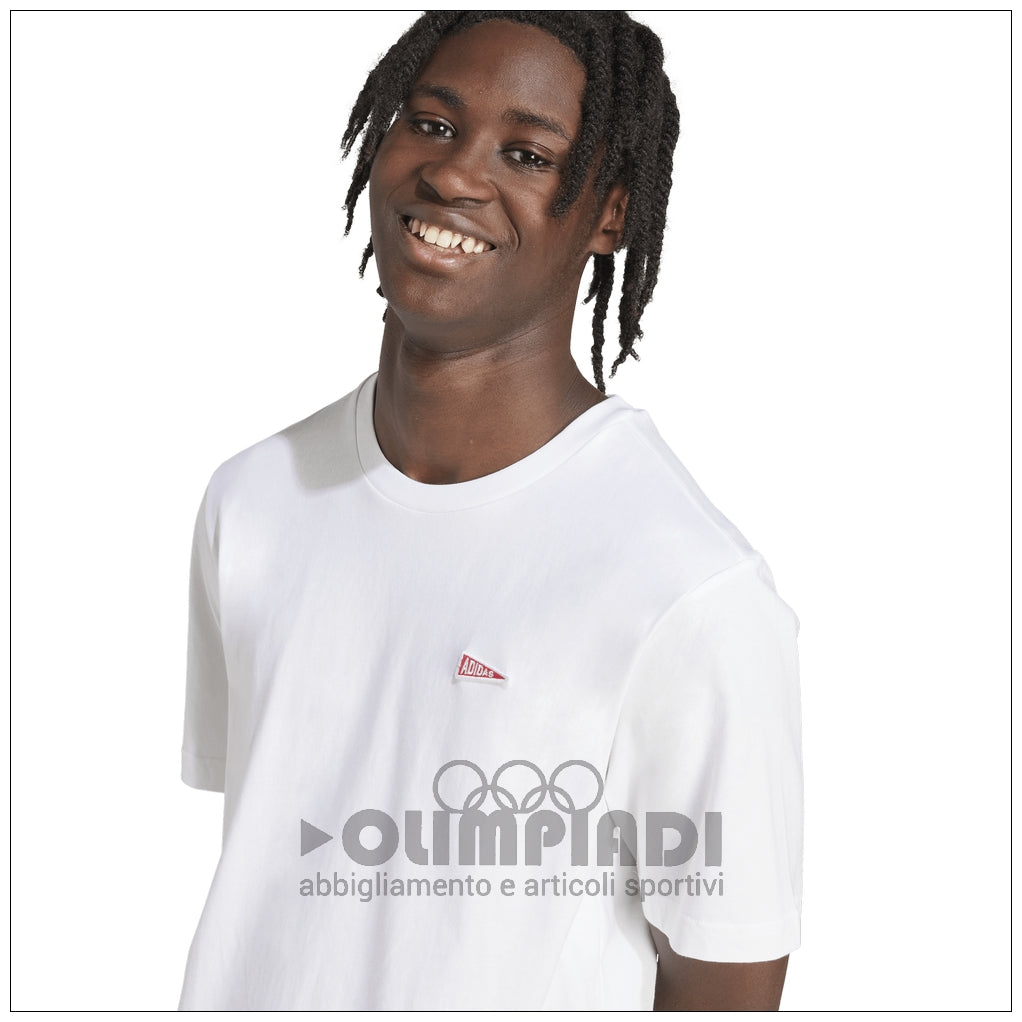 T-shirt Uomo Adidas M Pennant T - JL9226 Bianca | Stile Casual e Retrò