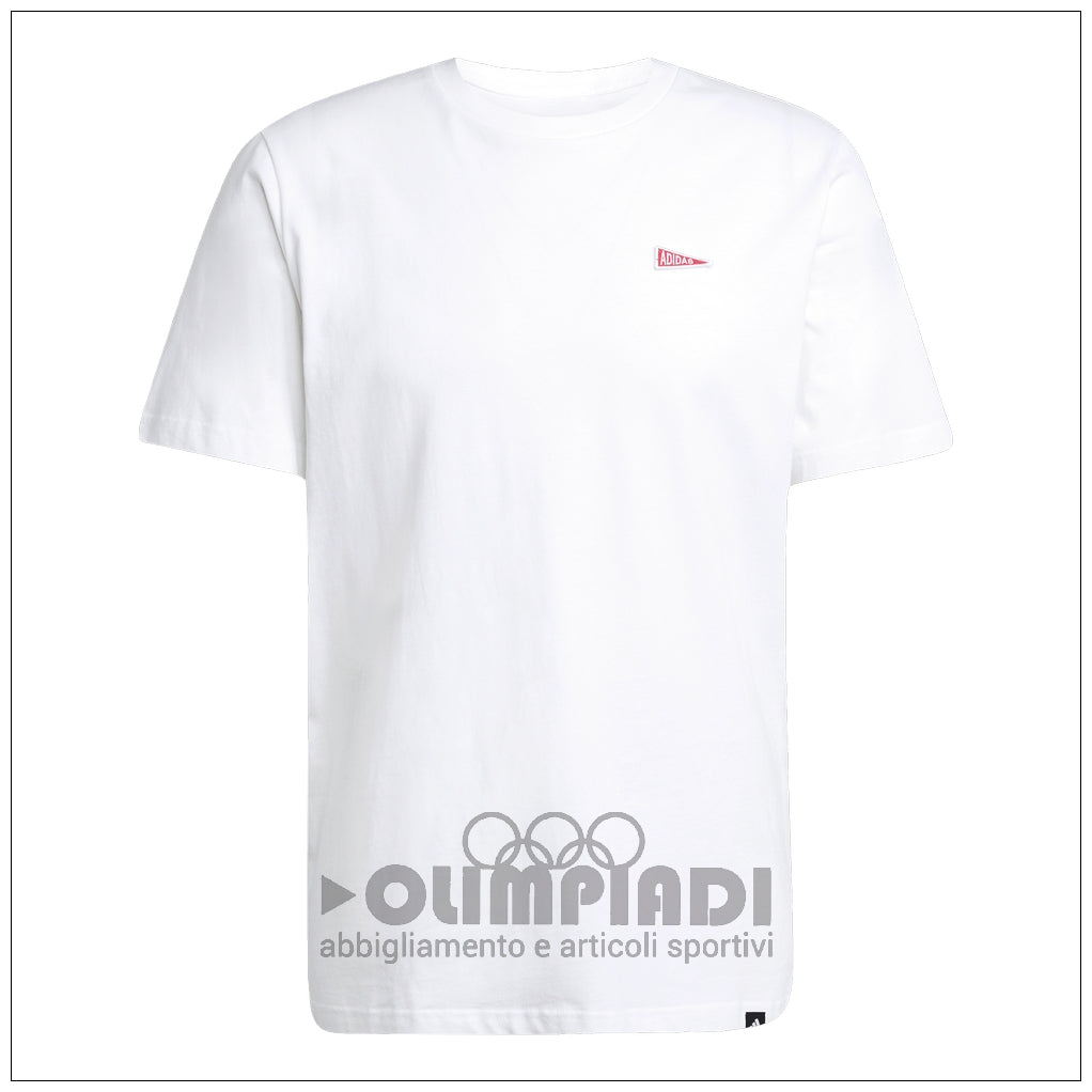 T-shirt Uomo Adidas M Pennant T - JL9226 Bianca | Stile Casual e Retrò