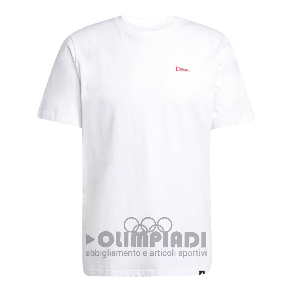 T-shirt Uomo Adidas M Pennant T - JL9226 Bianca | Stile Casual e Retrò