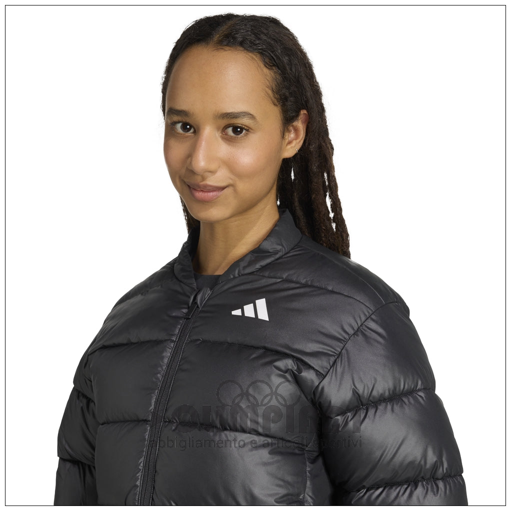Giacca Piumino Donna Adidas W ESS SD PUF J - JX7825 Nera | Stile Urban Corto