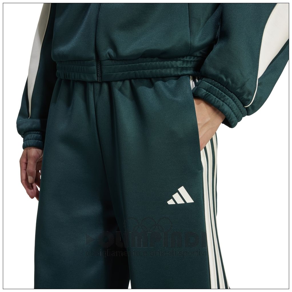 Pantaloni Tuta Donna Adidas W Stadium TP - JW0529 Verde Scuro | Stile Retro e Gamba Larga