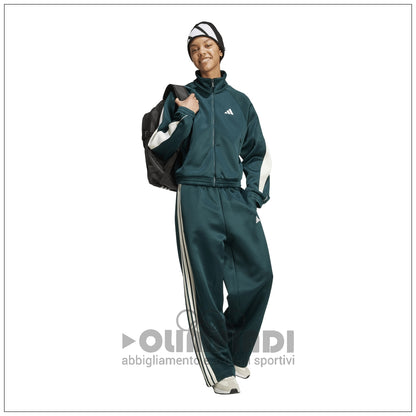 Pantaloni Tuta Donna Adidas W Stadium TP - JW0529 Verde Scuro | Stile Retro e Gamba Larga