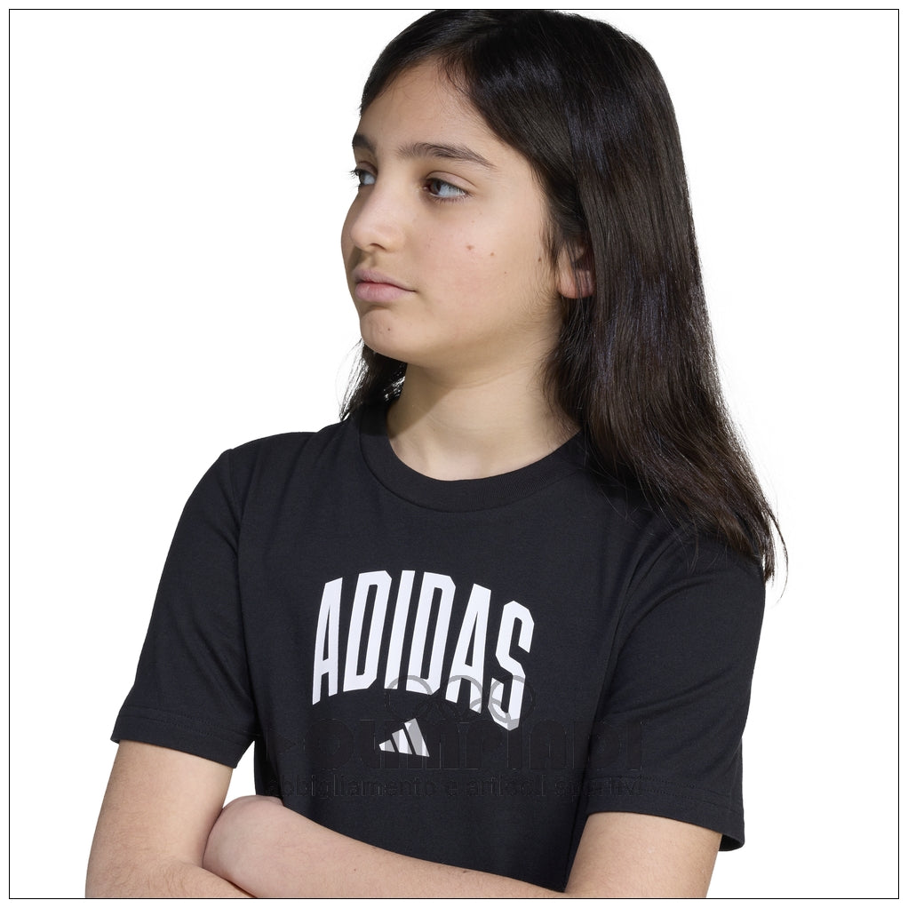 T-shirt Ragazzo Adidas J Colleg T - JV5192 Nera | Stile College