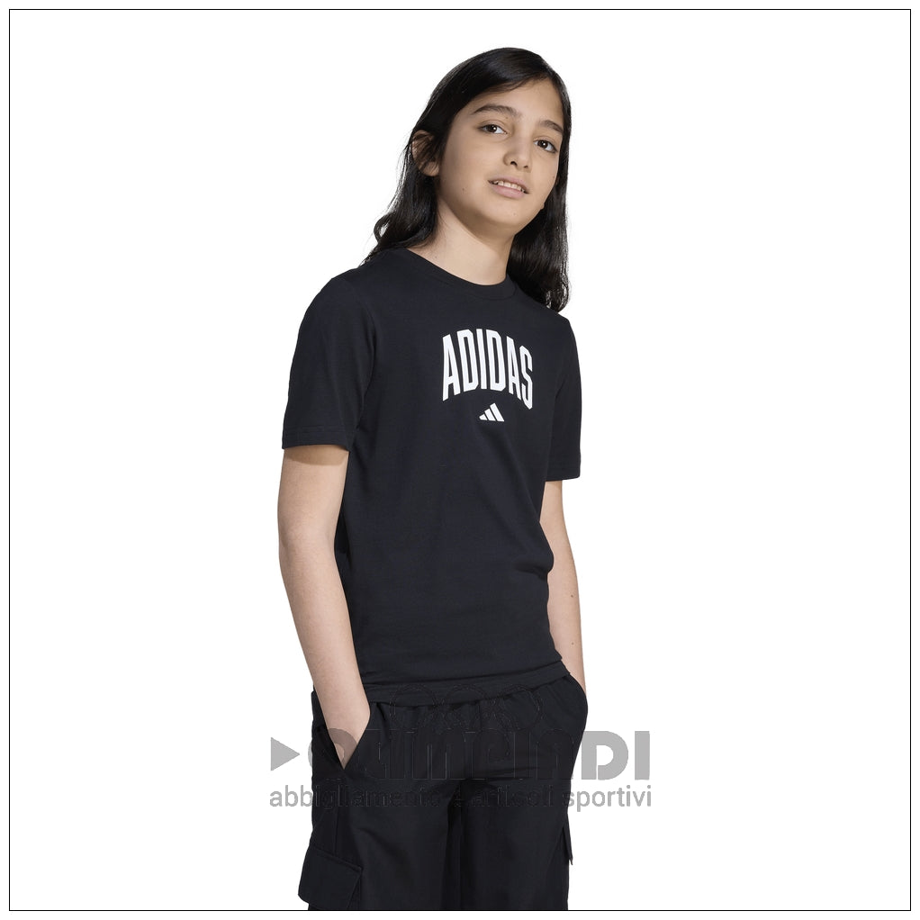 T-shirt Ragazzo Adidas J Colleg T - JV5192 Nera | Stile College