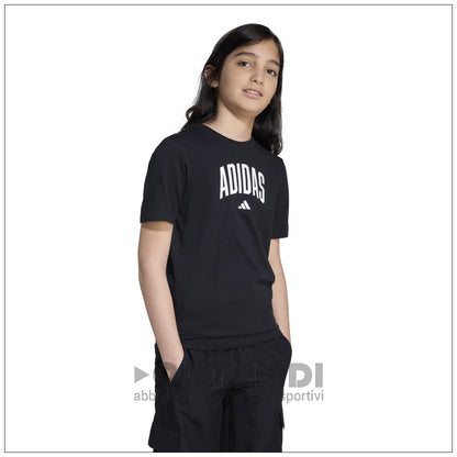 T-shirt Ragazzo Adidas J Colleg T - JV5192 Nera | Stile College