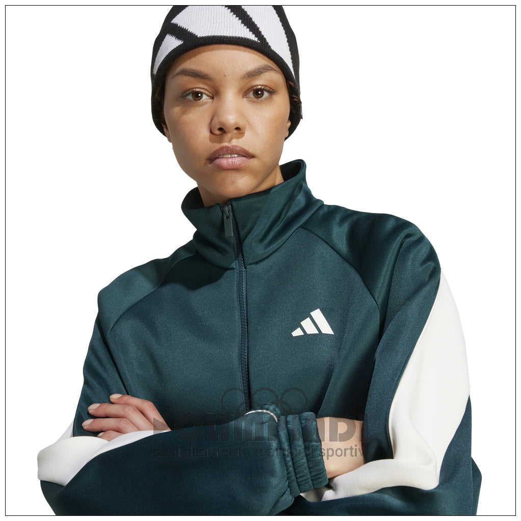 Giacca Sportiva Donna Adidas W Stadium TT - JW0528 Verde | Stile Retro