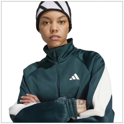 Giacca Sportiva Donna Adidas W Stadium TT - JW0528 Verde | Stile Retro