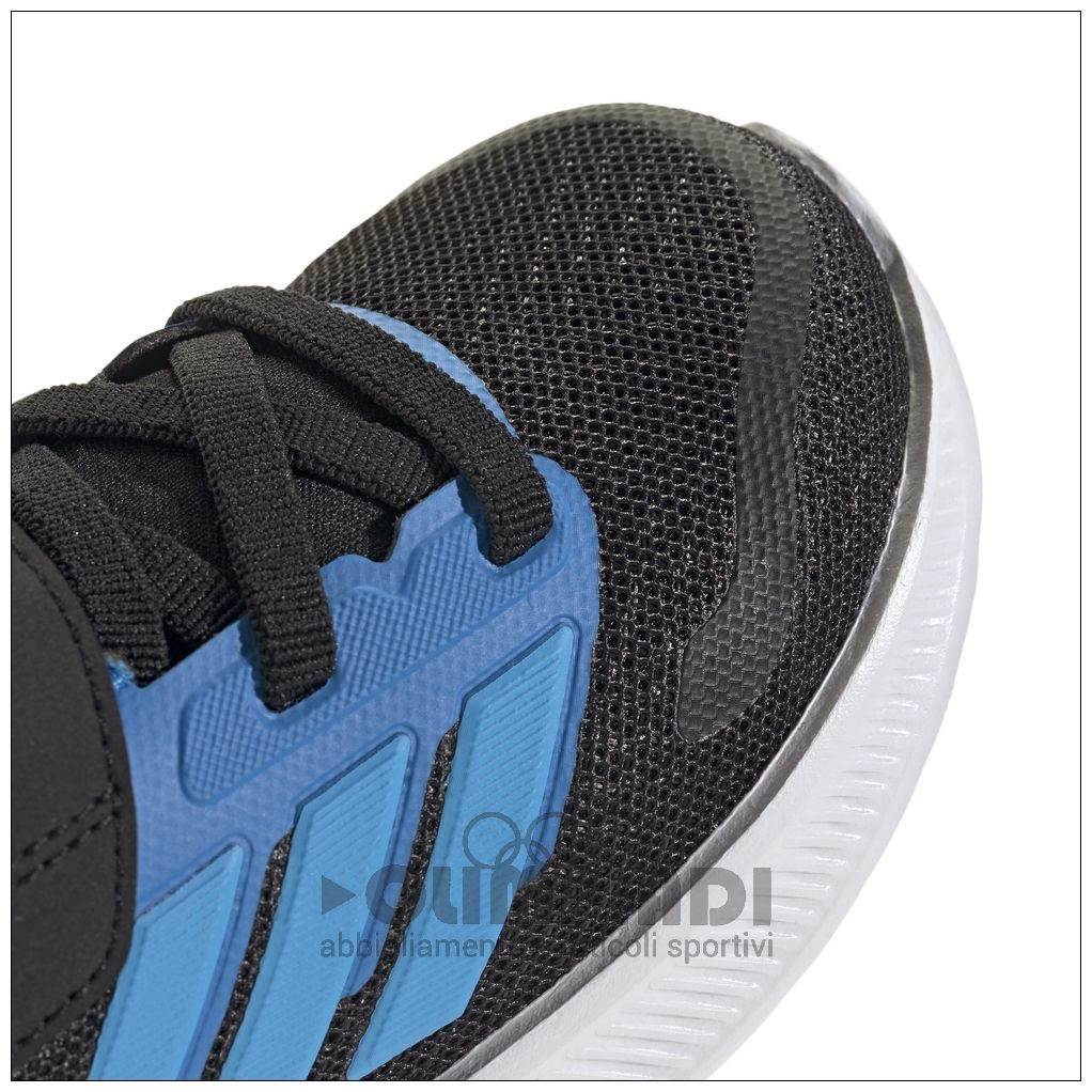 Scarpe Neonato Adidas Runfalcon 5 EL I - IH6865 Nero e Celeste | Primi Passi