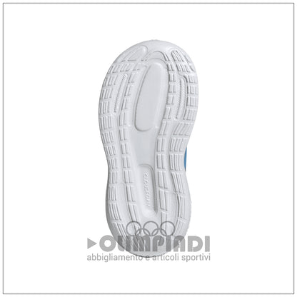 Scarpe Neonato Adidas Runfalcon 5 EL I - IH6865 Nero e Celeste | Primi Passi