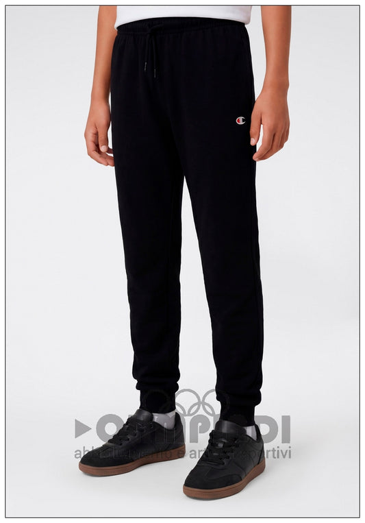 Pantaloni Tuta Bambino Champion Rib Cuff - 307051 Neri | Comfort per la Scuola