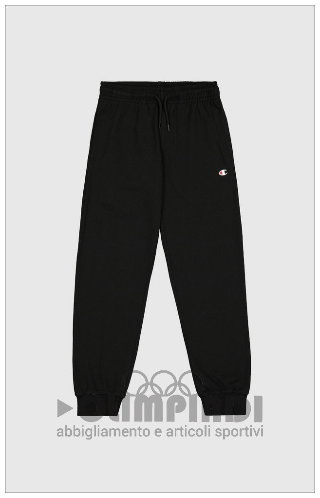 Pantaloni Tuta Bambino Champion Rib Cuff - 307051 Neri | Comfort per la Scuola