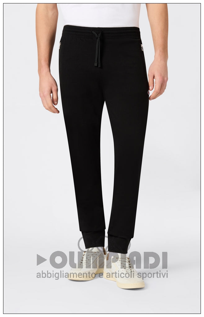 Pantaloni Tuta Uomo Champion Rib Cuff - 220807 Neri | Tasche con Zip cotone french terry