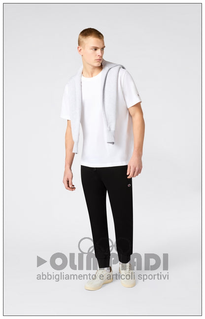 Pantaloni Tuta Uomo Champion Rib Cuff - 220807 Neri | Tasche con Zip cotone french terry