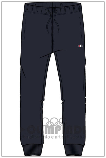 Pantaloni Tuta Ragazzo Champion Rib Cuff - 307051 Blu Navy | Cotone
