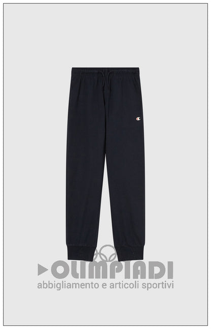 Pantaloni Tuta Ragazzo Champion Rib Cuff - 307051 Blu Navy | Cotone