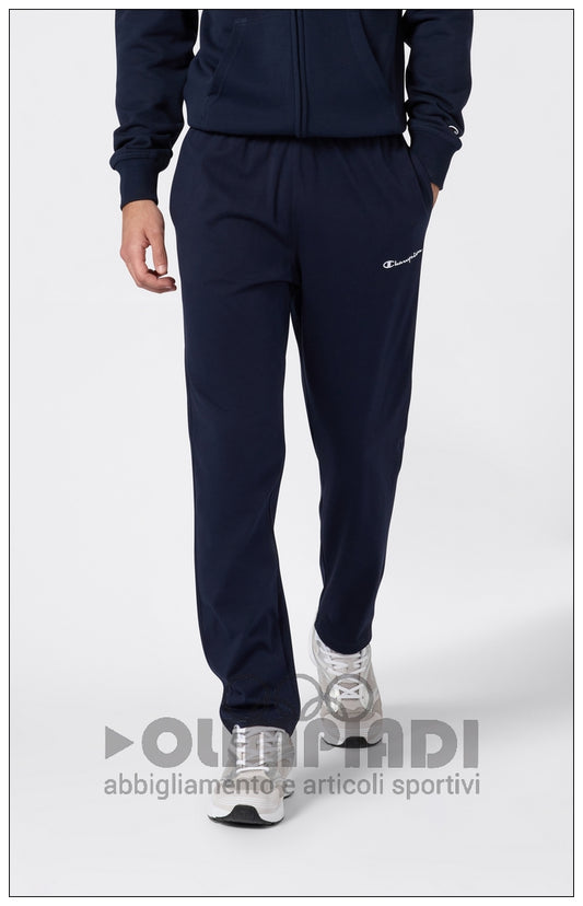 Pantaloni Tuta Uomo Champion Straight Hem - 221805 Blu Navy