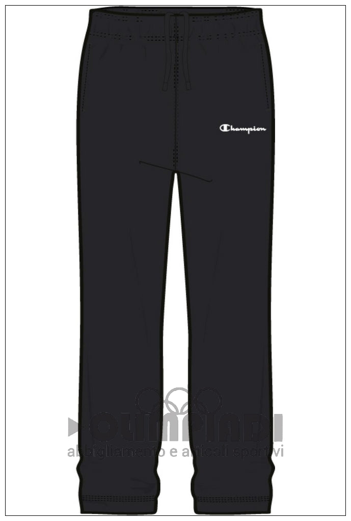 Pantaloni Tuta Uomo Champion Straight Hem - 221805 Neri | Cotone