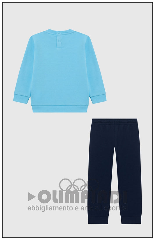 Tuta Neonato Champion Crewneck Suit - 307561 Azzurra e Blu Navy | Misto Cotone