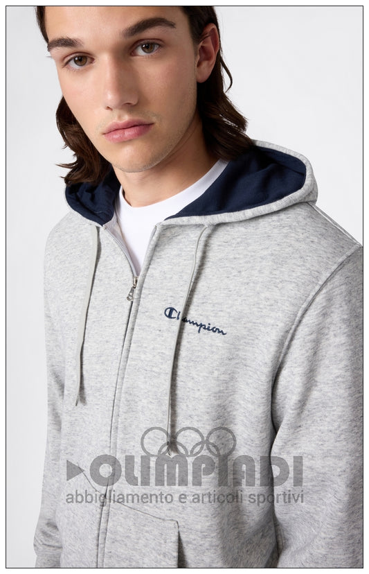 Tuta Uomo Champion Hooded Full Zip - 222249 Grigia e Blu | Cotone