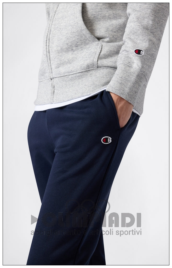 Tuta Uomo Champion Hooded Full Zip - 222249 Grigia e Blu | Cotone