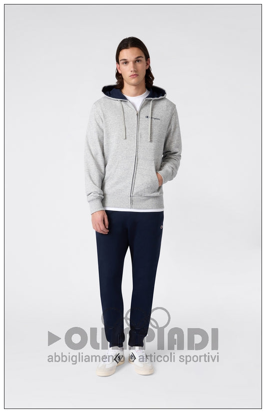 Tuta Uomo Champion Hooded Full Zip - 222249 Grigia e Blu | Cotone