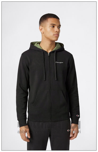 Tuta Uomo Champion Hooded Full Zip - 222249 Nera | Misto Cotone