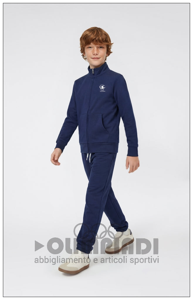 Tuta Ragazzo Champion Full Zip - 307536 Blu Navy | Cotone