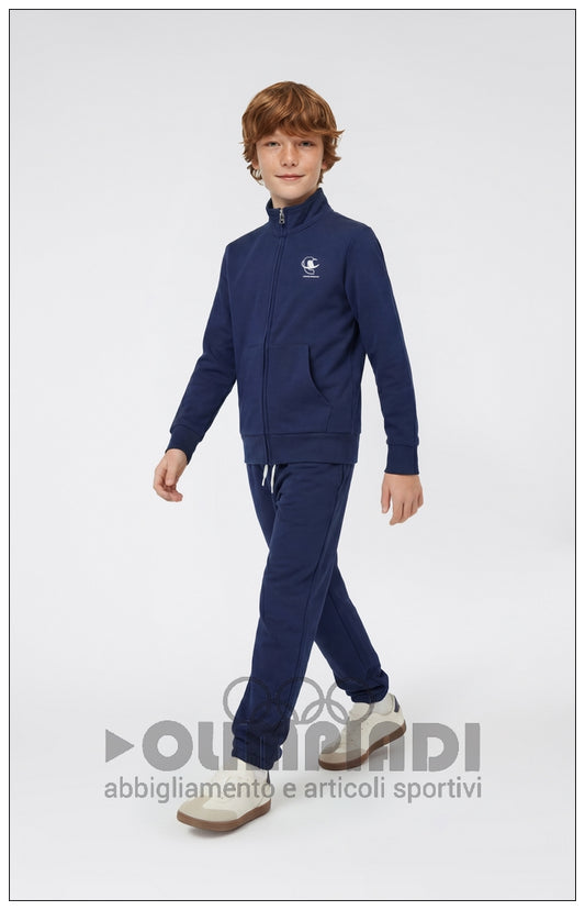 Tuta Ragazzo Champion Full Zip - 307536 Blu Navy | Cotone