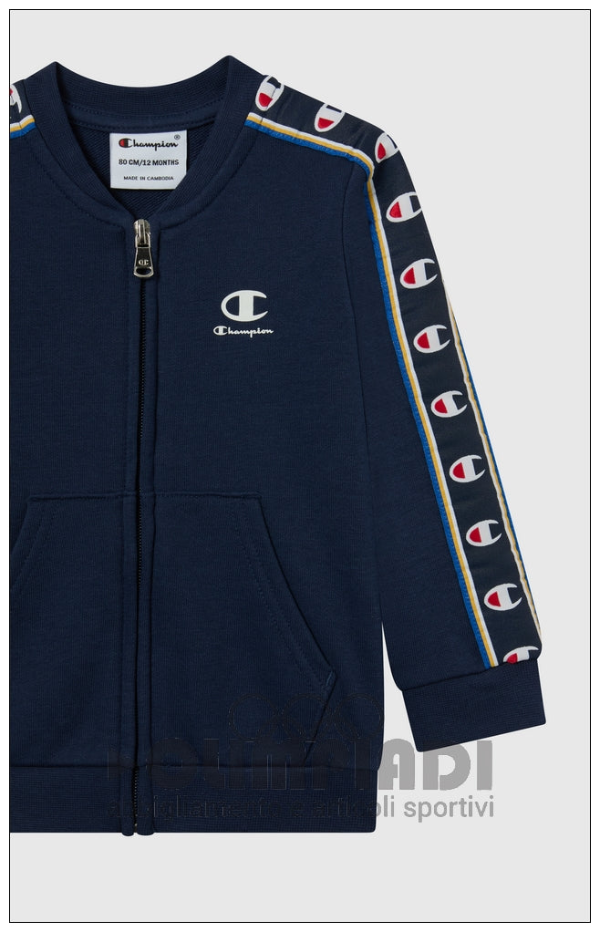 Tuta Bambino Champion Sweatsuit - 307583 Blu Navy | Bande Logate