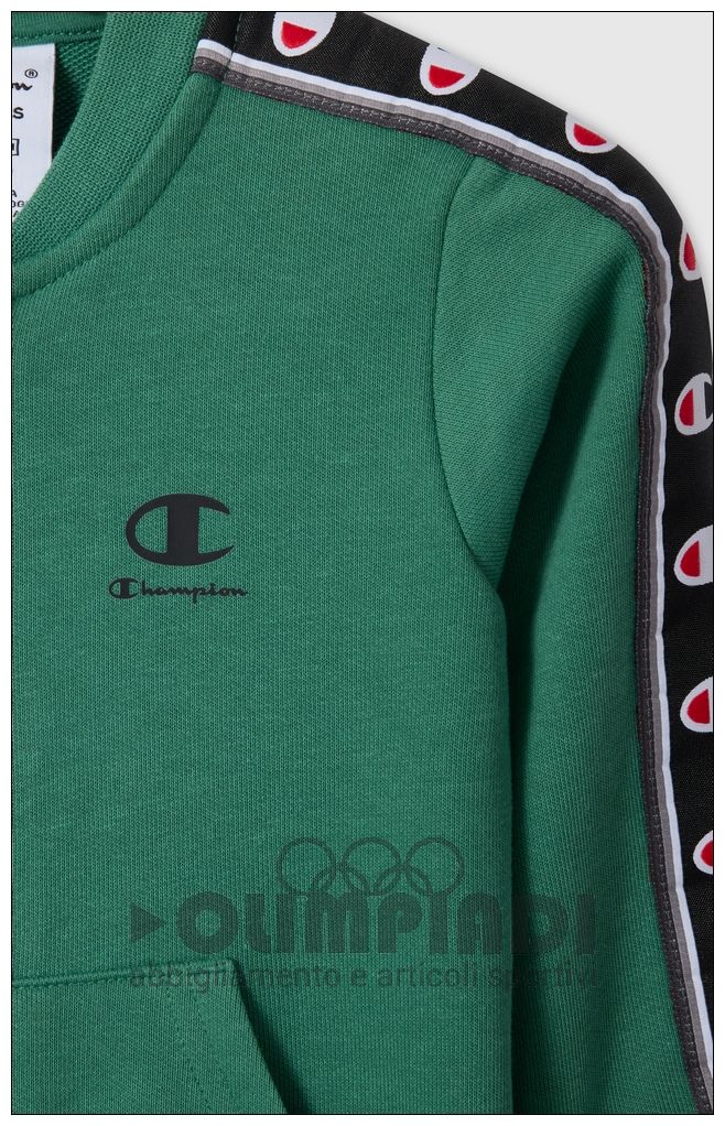 Tuta Bambino Champion Sweatsuit - 307583 Verde e Nera | Bande Logate