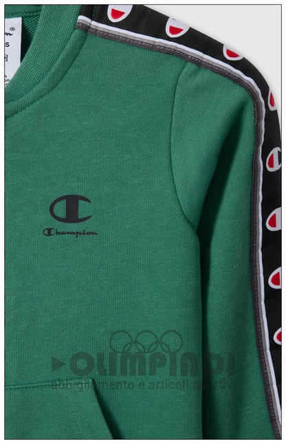 Tuta Bambino Champion Sweatsuit - 307583 Verde e Nera | Bande Logate