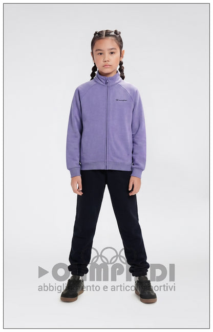 Tuta Bambina Champion Sweatsuit - 405380 Lilla e Nera | Misto Cotone