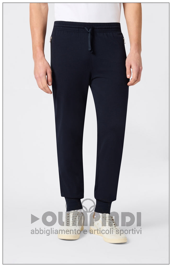Pantaloni Tuta Uomo Champion Rib Cuff - 220807 Blu Navy | Tasche con Zip