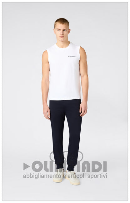 Pantaloni Tuta Uomo Champion Rib Cuff - 220807 Blu Navy | Tasche con Zip