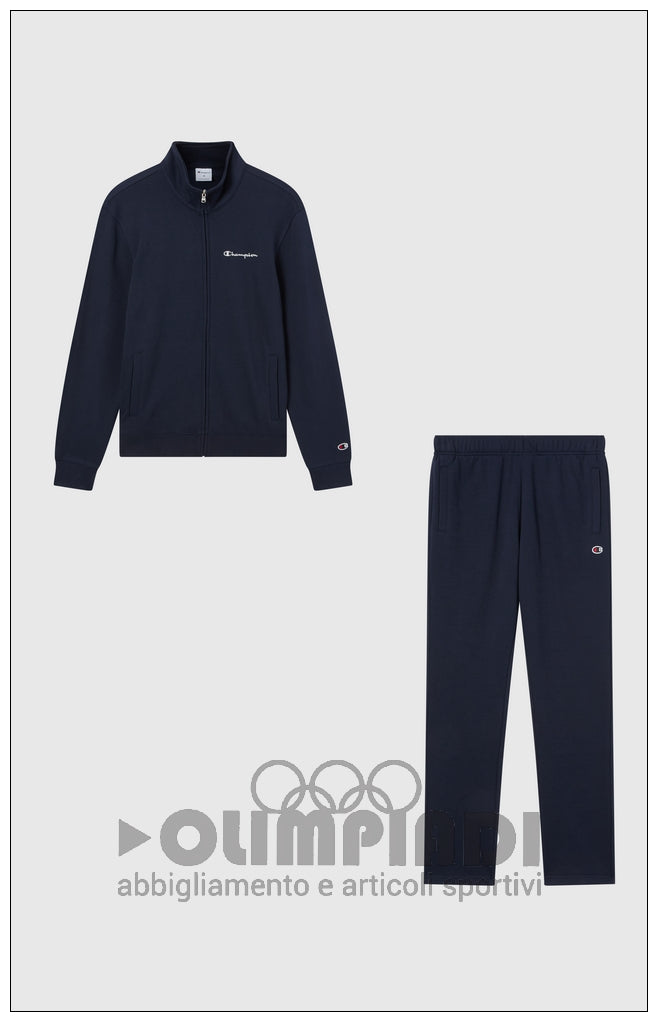 Tuta Uomo Champion Full Zip - 222248 Blu Navy | French Terry