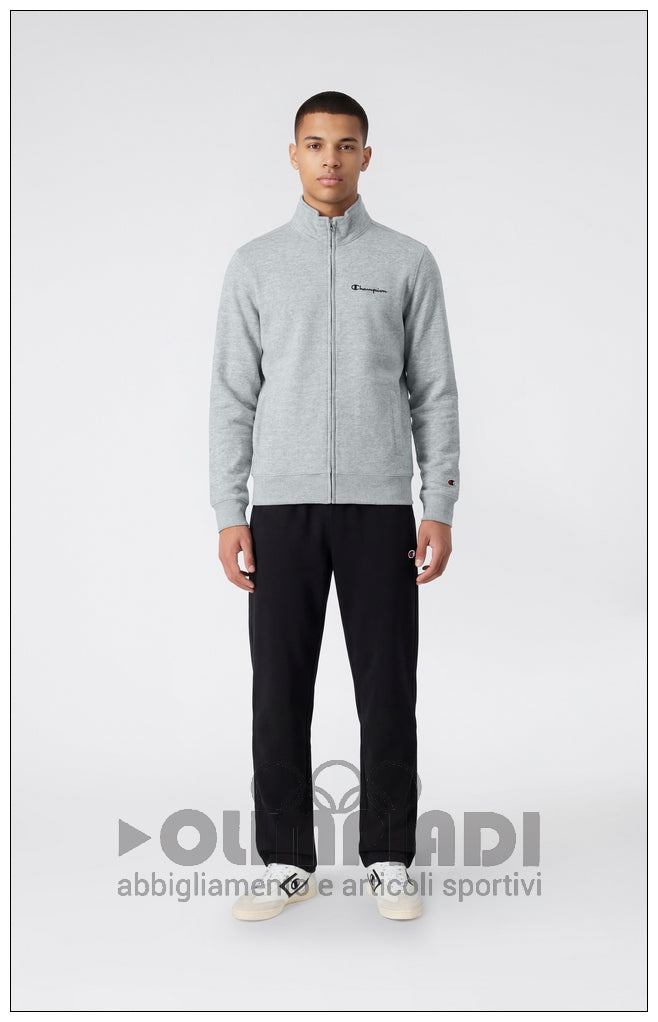Tuta Uomo Champion Full Zip - 222248 Grigia e Nera | French Terry