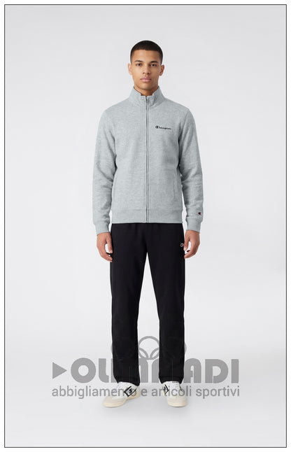Tuta Uomo Champion Full Zip - 222248 Grigia e Nera | French Terry