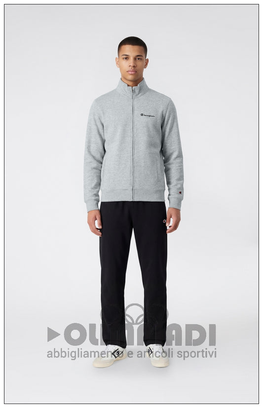 Tuta Uomo Champion Full Zip - 222248 Grigia e Nera | French Terry