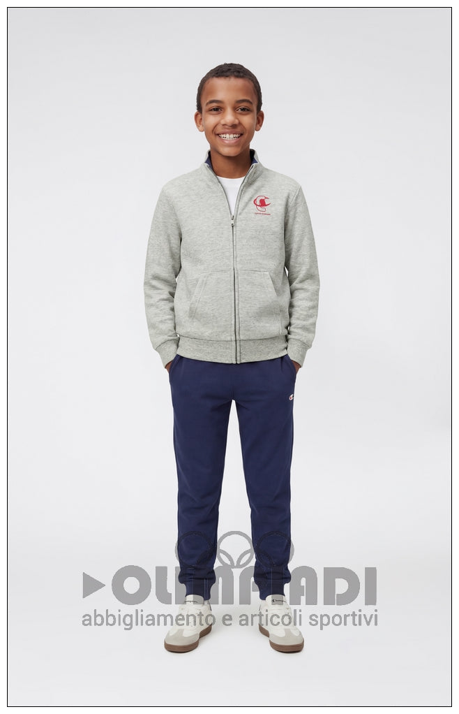 Tuta Ragazzo Champion Full Zip - 307536 Grigia e Blu | French Terry