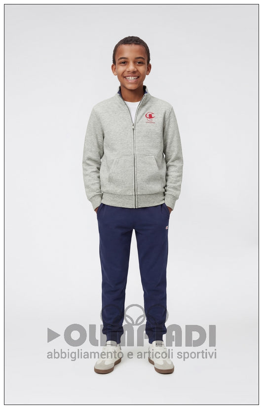 Tuta Ragazzo Champion Full Zip - 307536 Grigia e Blu | French Terry