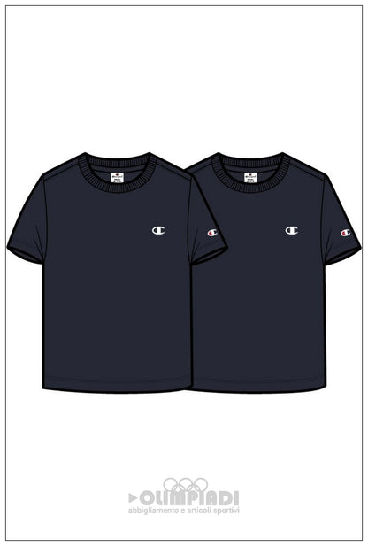 Set 2 T-Shirt Bambino Champion - 306581 Blu Navy | Puro Cotone