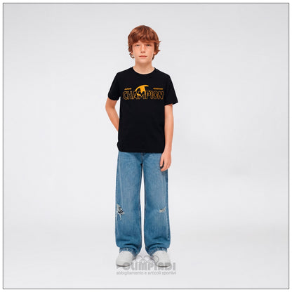 T-Shirt Bambino Champion - 307553 Nera | Maxi Logo