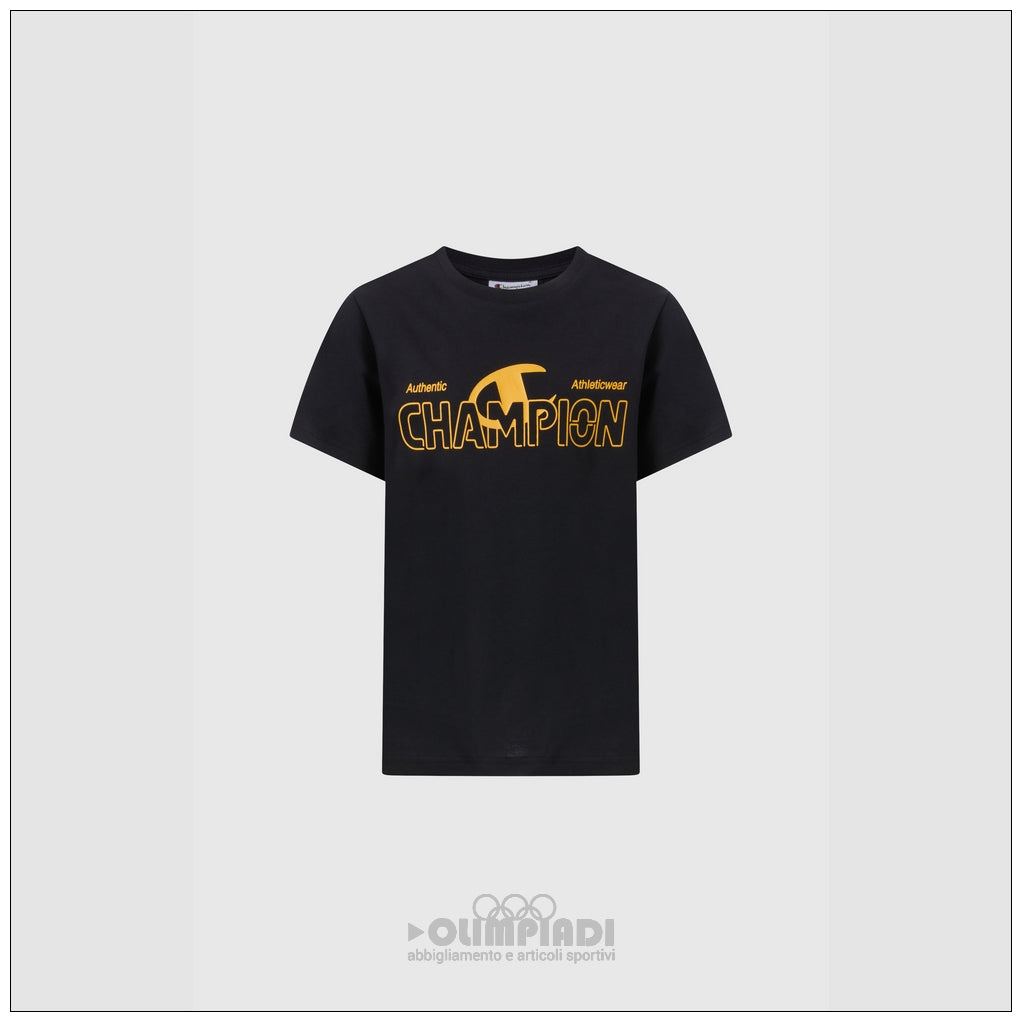 T-Shirt Bambino Champion - 307553 Nera | Maxi Logo