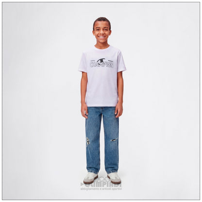 T-Shirt Bambino Champion - 307553 Bianca | Maxi Logo