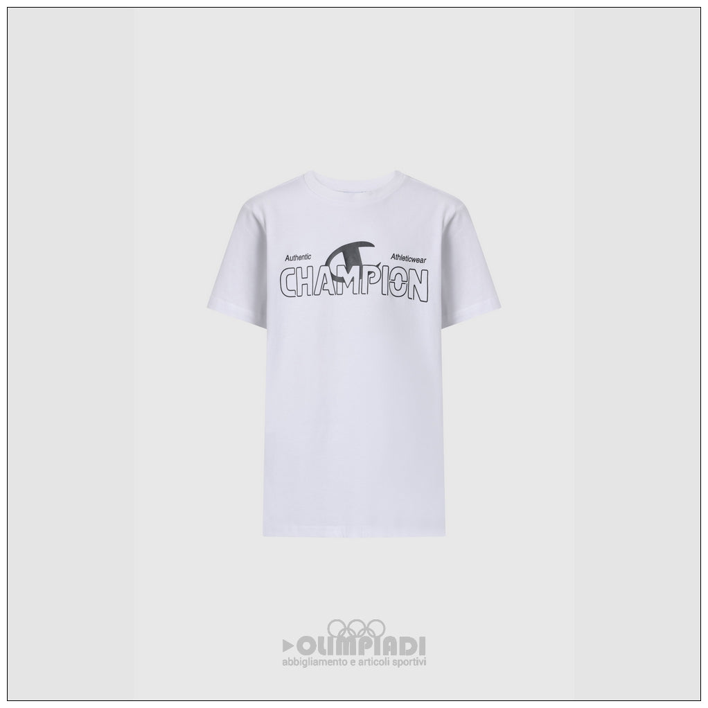 T-Shirt Bambino Champion - 307553 Bianca | Maxi Logo