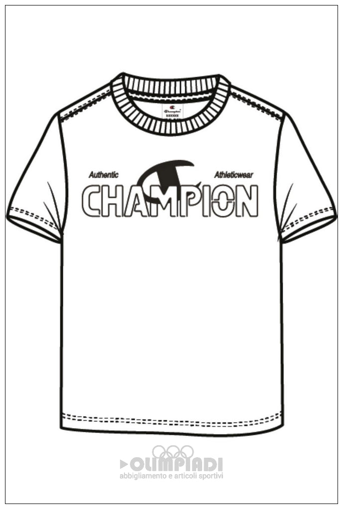T-Shirt Bambino Champion - 307553 Bianca | Maxi Logo